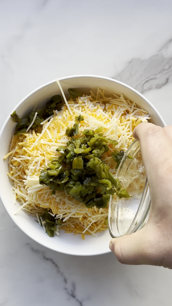 jalapeno popper dip being prepared